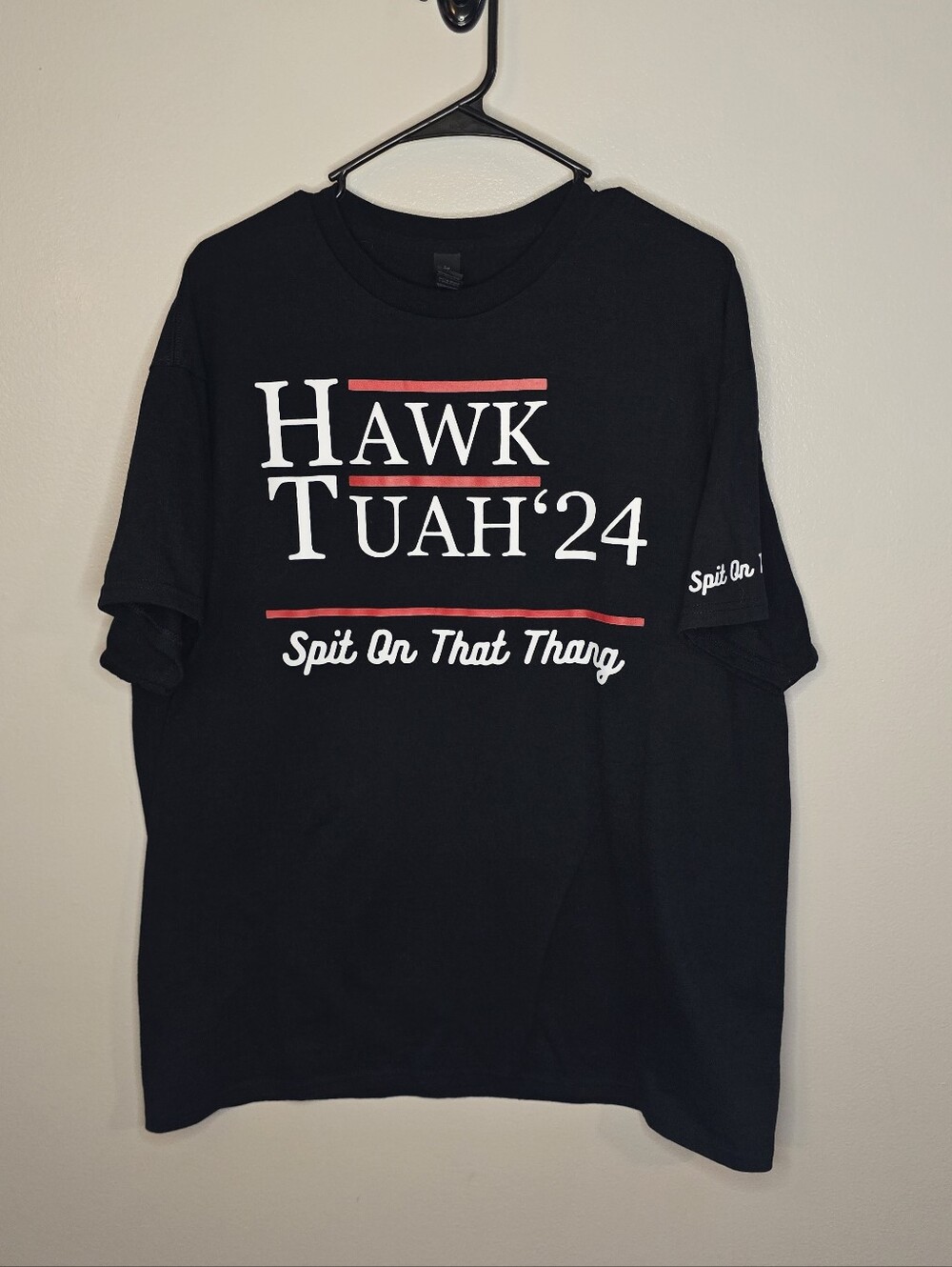 Hawk Tuah '24 Black Graphic Tee